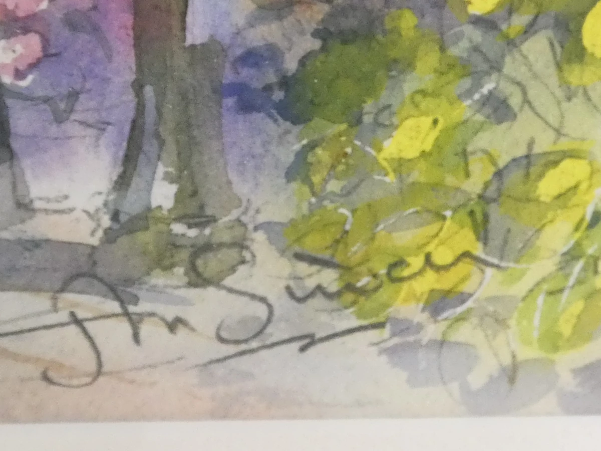 Aquarel: "Marché aux fleurs Nice" – Jean-Marie Simon (1945) - foto 19