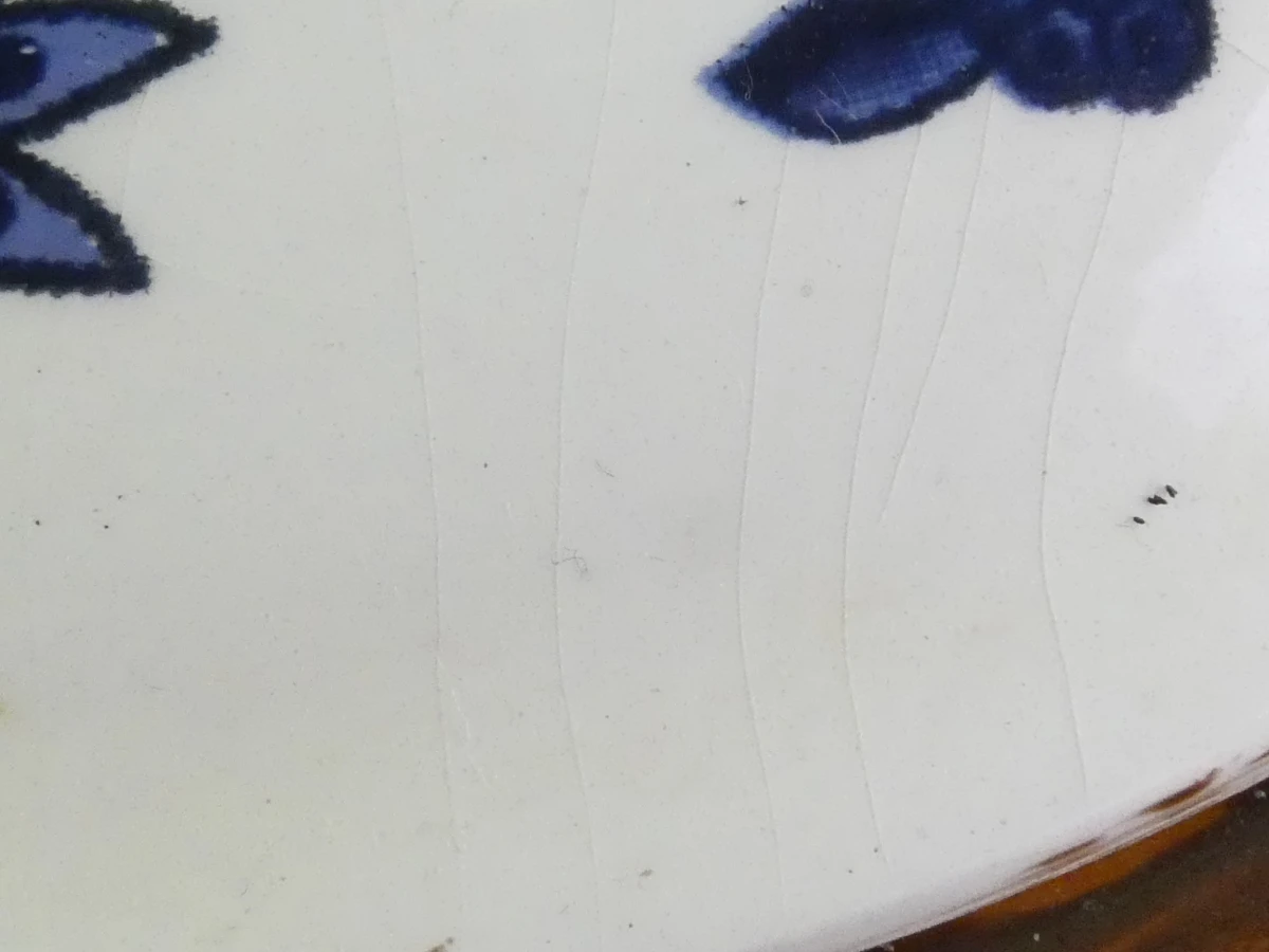 Vintage houten kruidenkastje met keramische lades - Delftsblauw stijl - foto 13