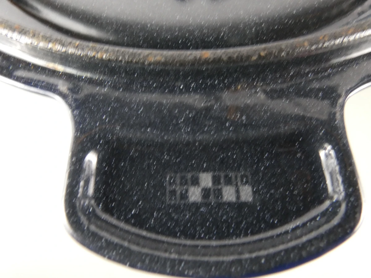 Blauwe gietijzeren braadpan met deksel - foto 7