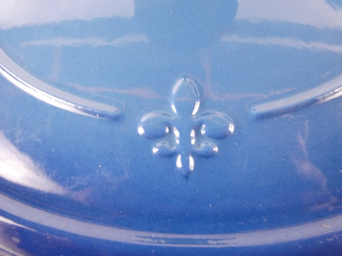 Blauwe gietijzeren braadpan met deksel - foto 13