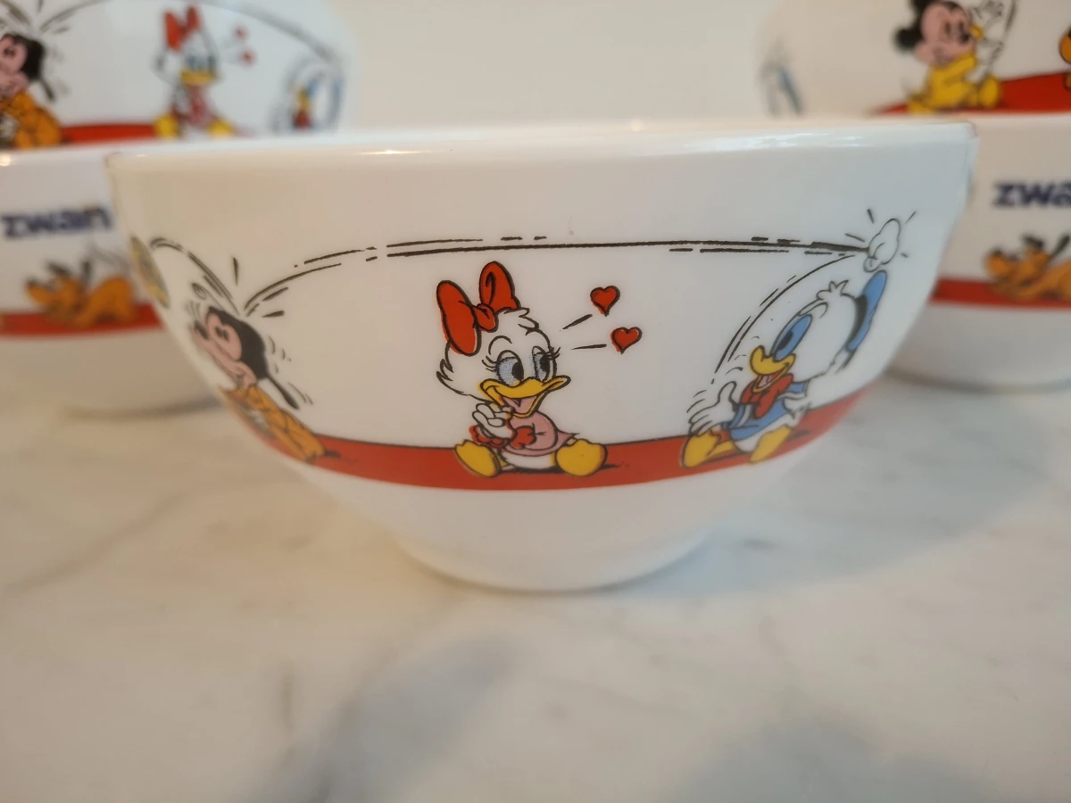 Set van 5 Vintage Arcopal Disney Babies kommetjes - foto 3