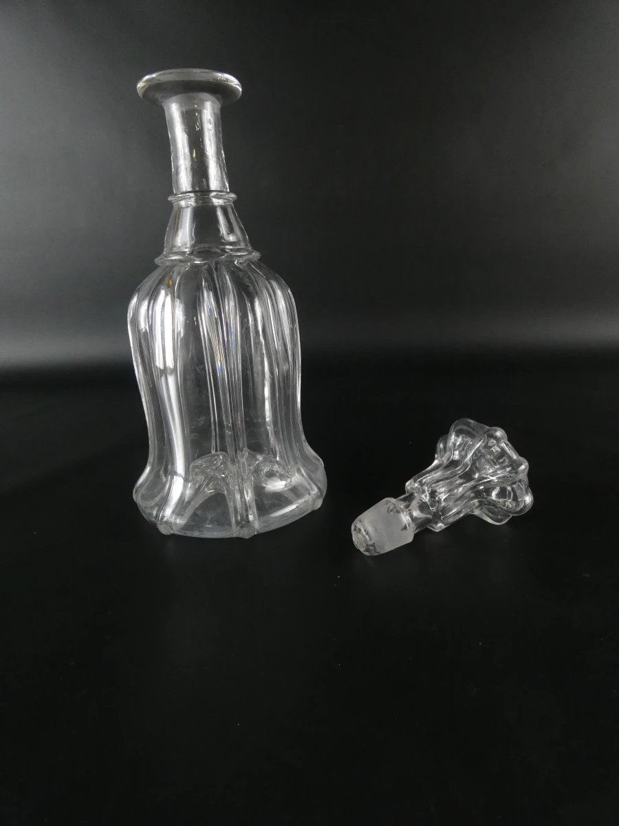 Vintage Engelse glazen karaf met originele stop - foto 4