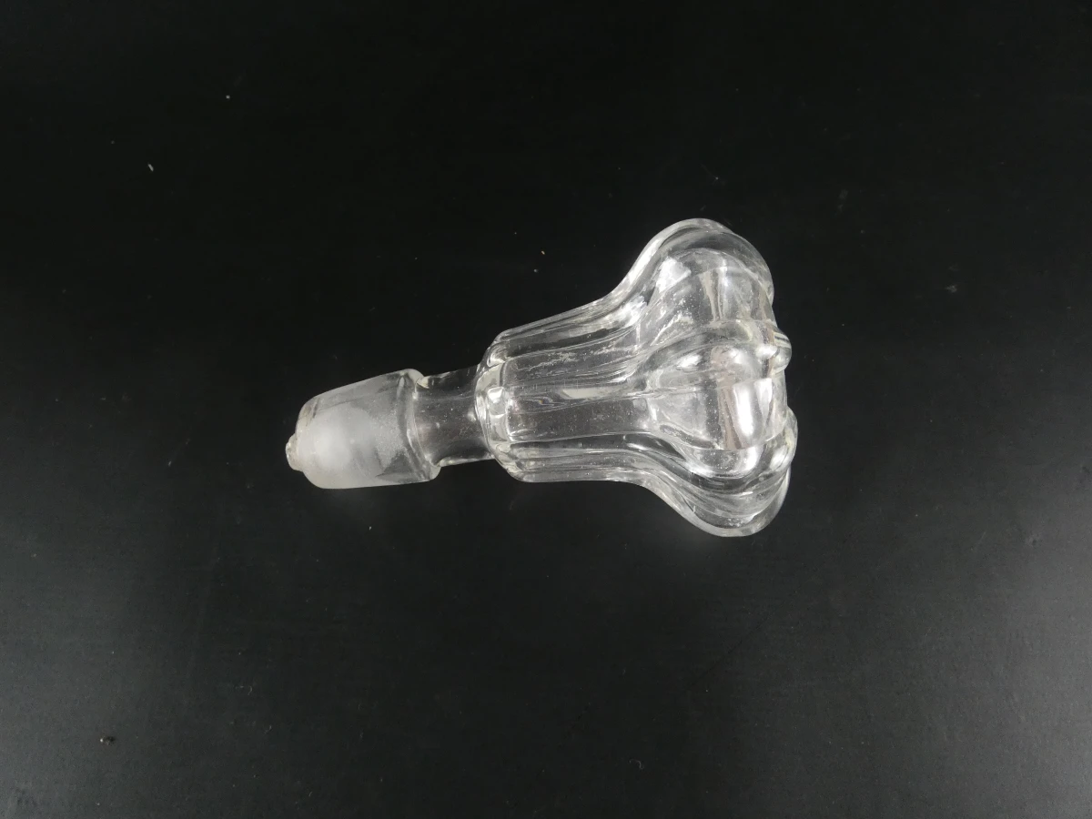 Vintage Engelse glazen karaf met originele stop - foto 12