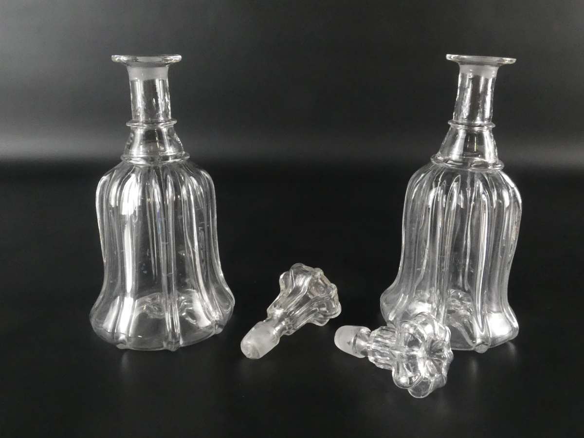 Vintage Engelse glazen karaf met originele stop - foto 15