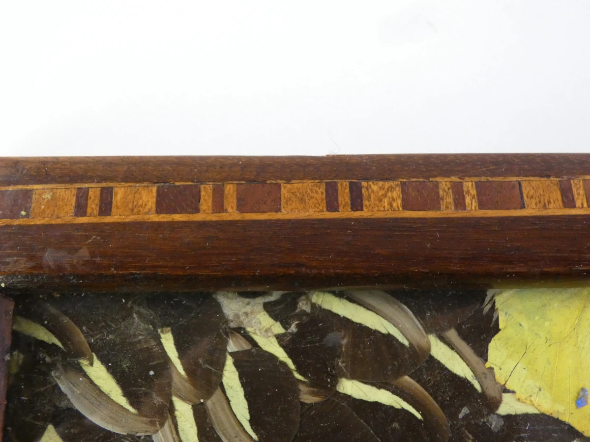 Vintage houten dienblad met kleurrijke decoratie - foto 4