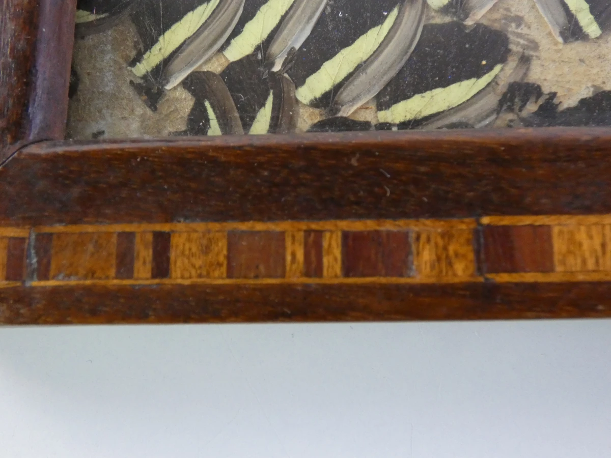 Vintage houten dienblad met kleurrijke decoratie - foto 6