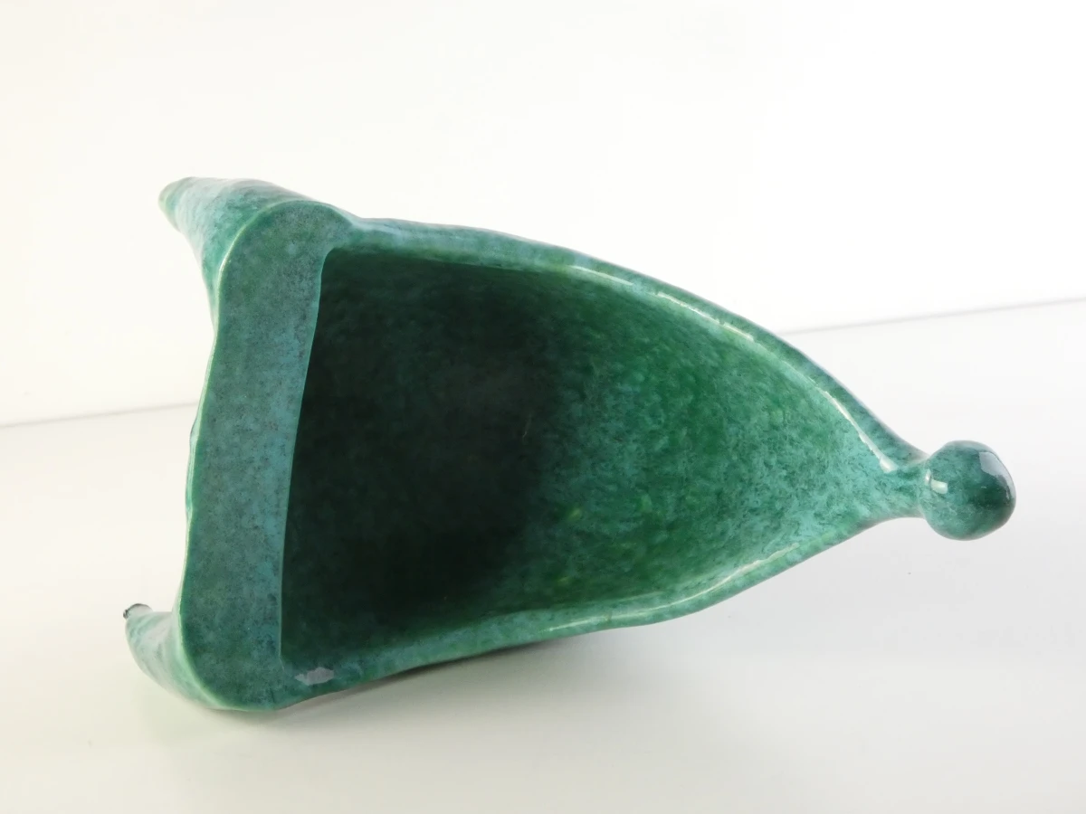 Vintage groene keramische sculptuur - Les Potiers d'Accolay - foto 4