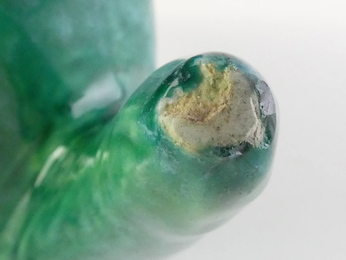 Vintage groene keramische sculptuur - Les Potiers d'Accolay - foto 8