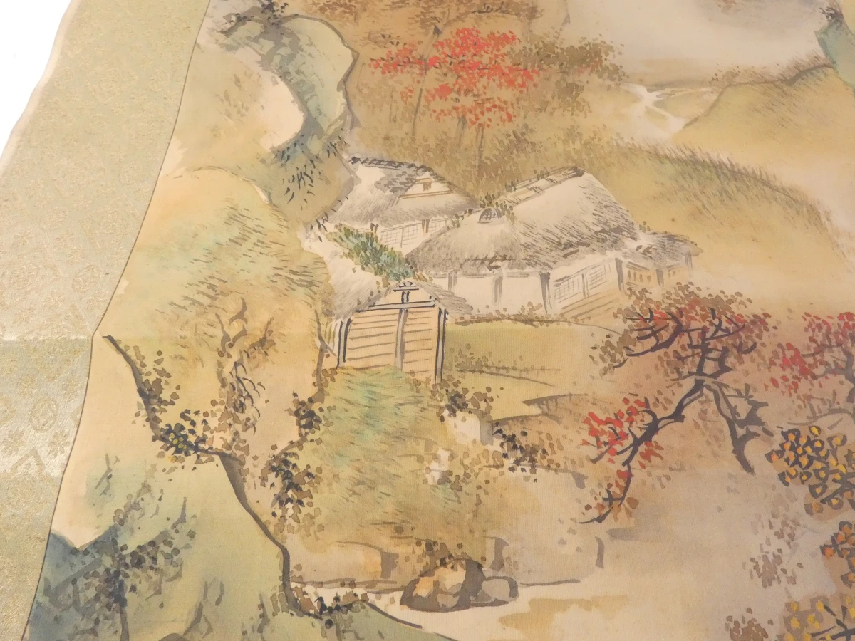 Japanse hangrol (kakejiku) met traditioneel berglandschap - foto 12