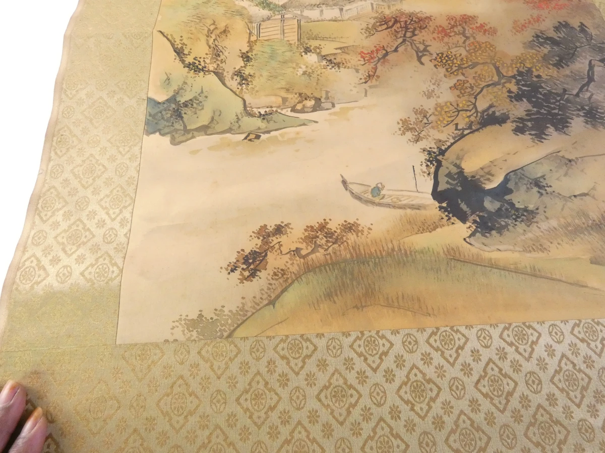 Japanse hangrol (kakejiku) met traditioneel berglandschap - foto 14