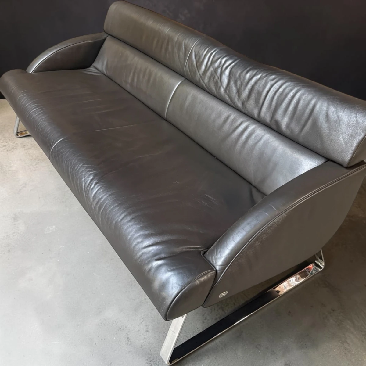 Leren design zetel De Sede in zwart - foto 7