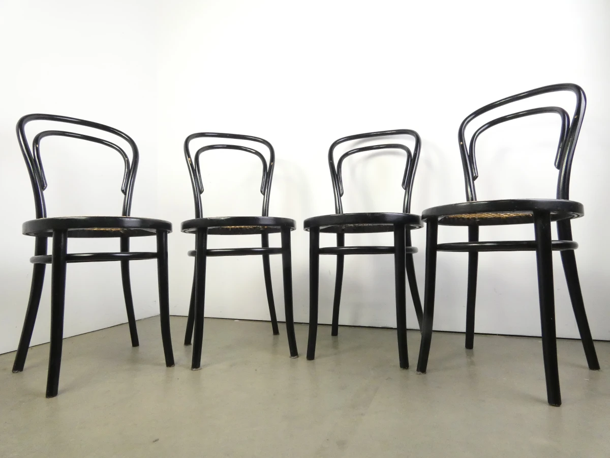 Set van 4 vintage Thonet-stijl stoelen, ZPM Radomsko - foto 3