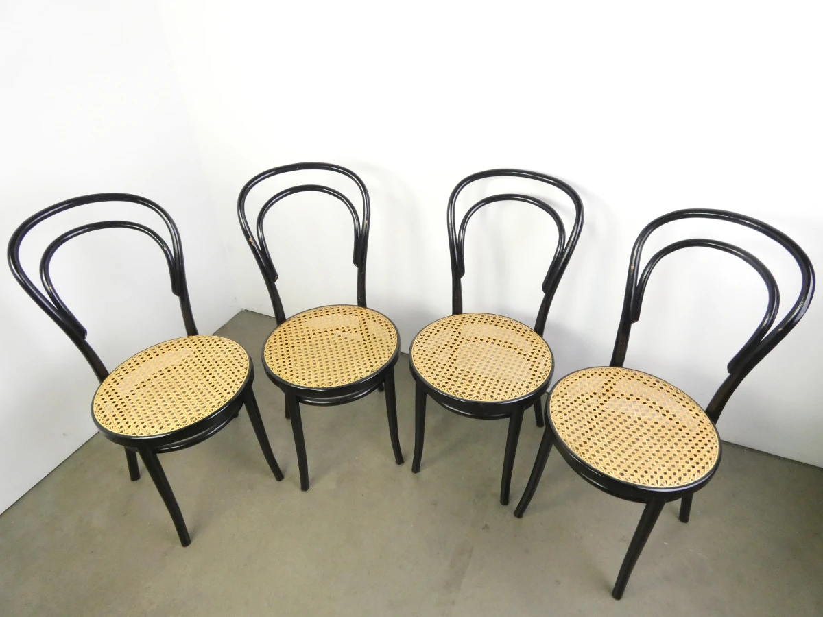 Set van 4 vintage Thonet-stijl stoelen, ZPM Radomsko - foto 2