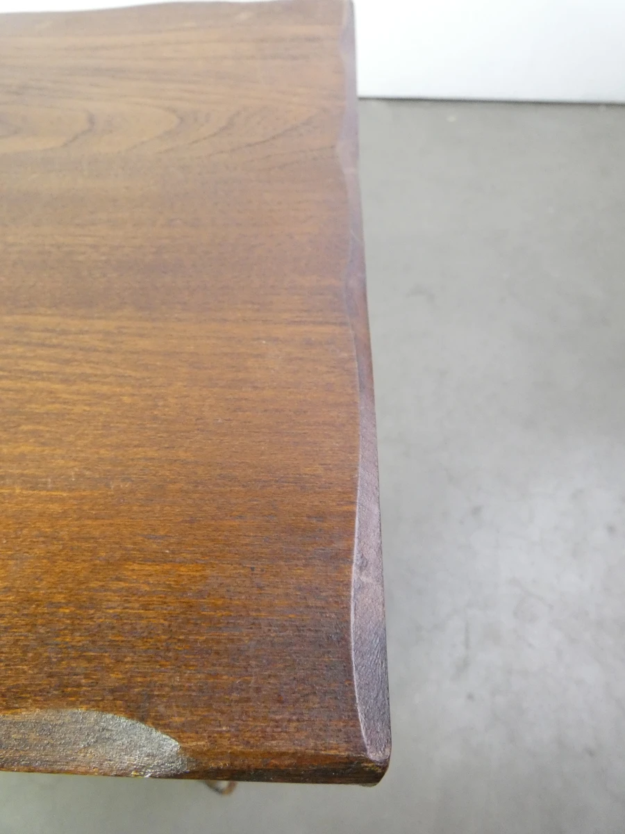 Houten bijzettafel/kruk met natuurlijke takkenpoten - foto 10