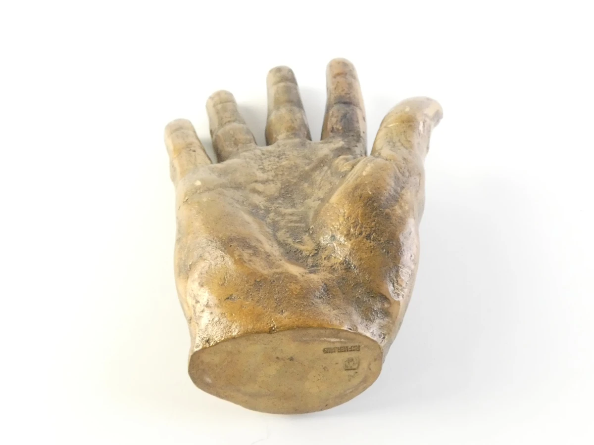 Massief bronzen hand sculptuur van Raf Verjans - foto 6
