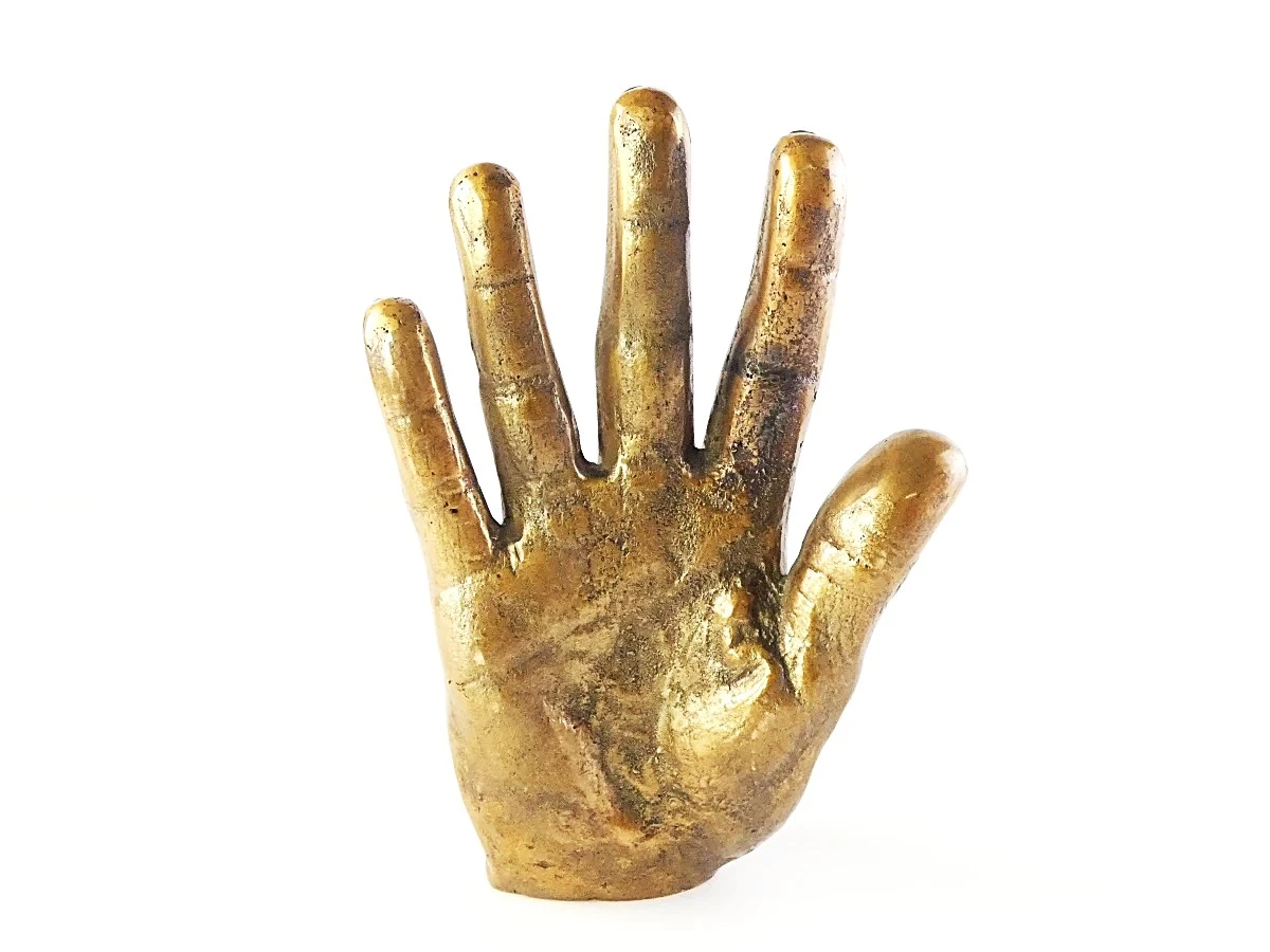 Massief bronzen hand sculptuur van Raf Verjans - foto 2