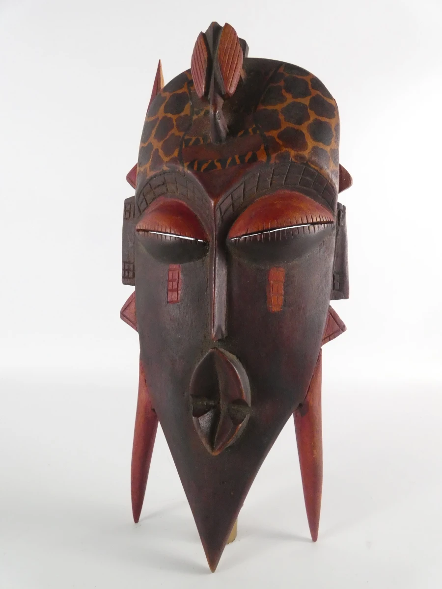 Lot van 4 decoratieve maskers met messchede in etnische stijl - foto 20