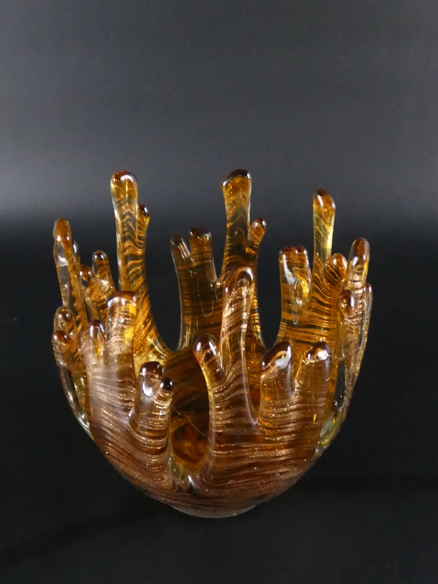 Set van 3 decoratieve glazen vazen - foto 17