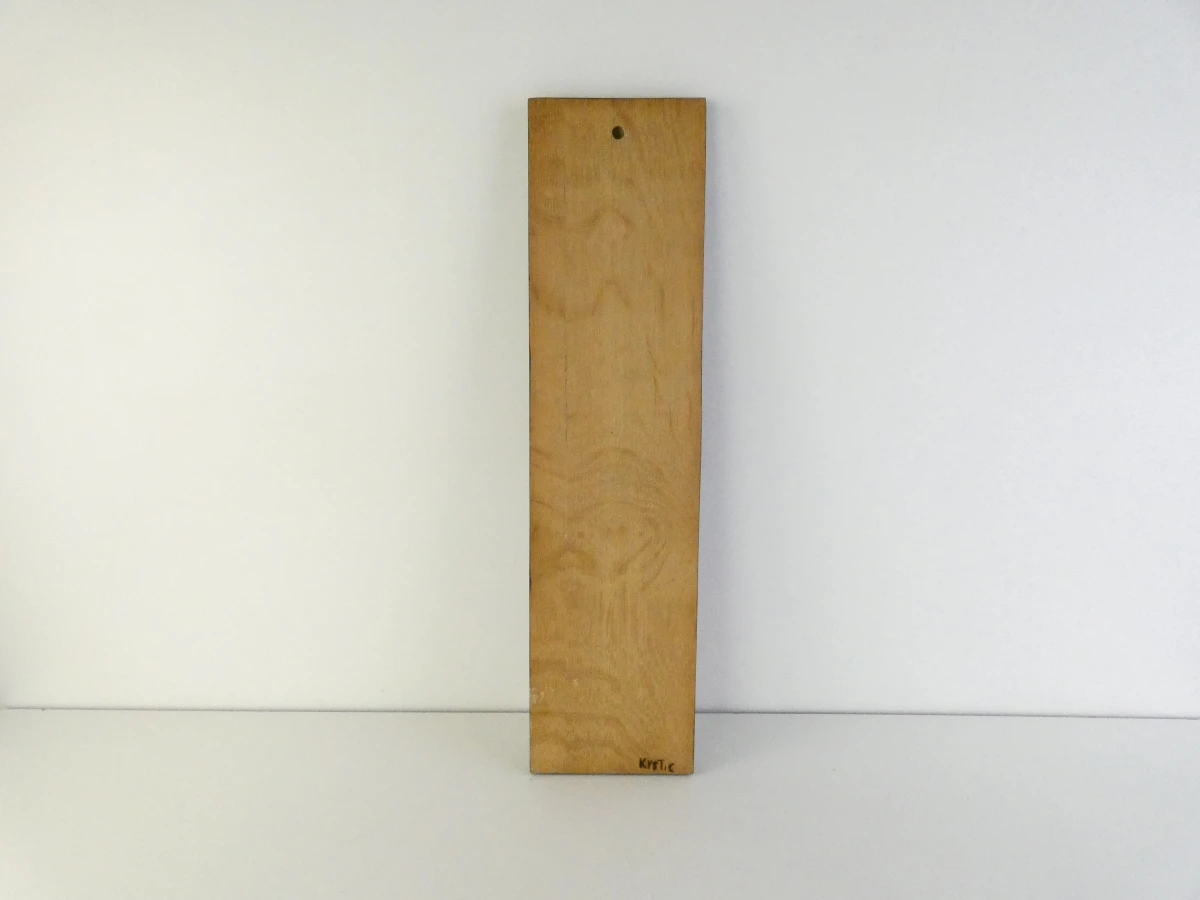 Set van 2 religieuze houten wandkunstwerken - gesigneerd Kustic - foto 5