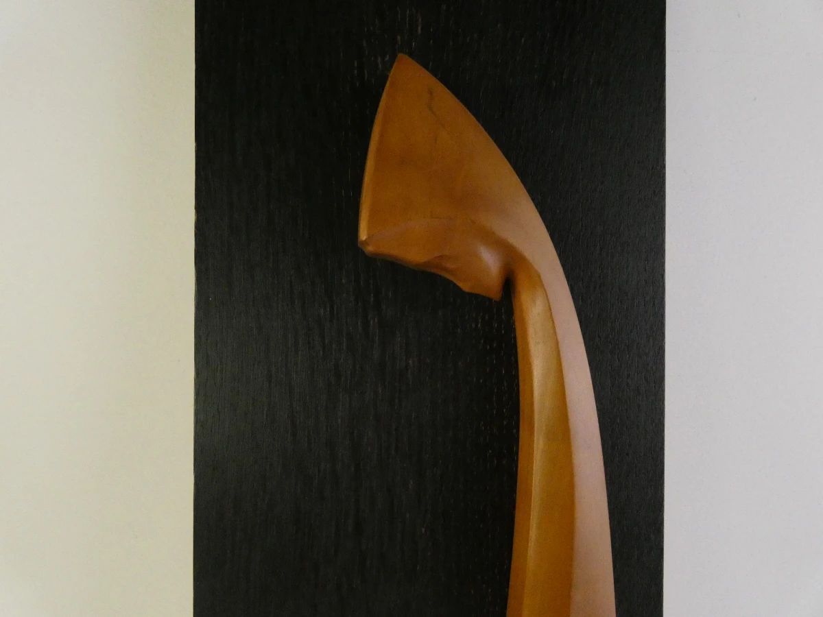 Set van 2 religieuze houten wandkunstwerken - gesigneerd Kustic - foto 2