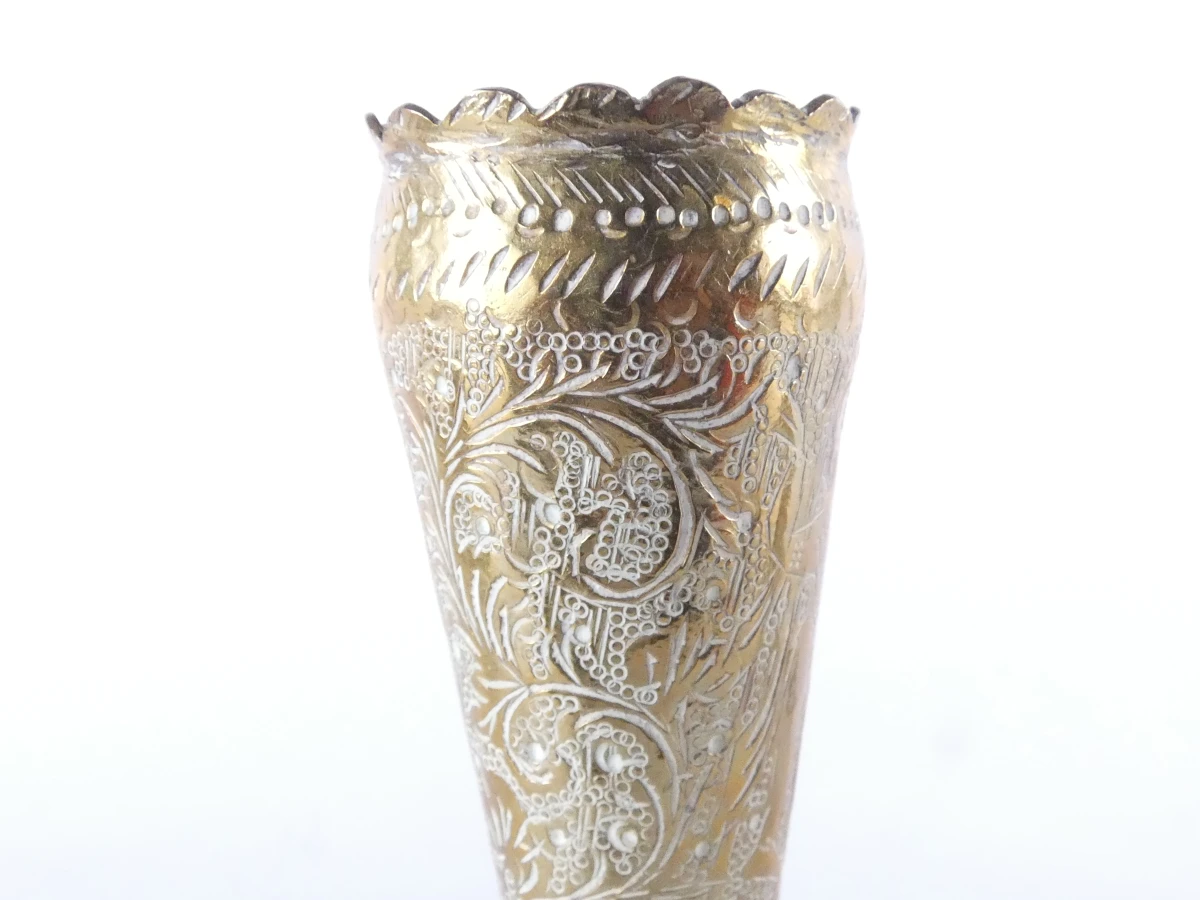 Set van 4 vintage messing vazen in Art Nouveau-stijl - foto 11