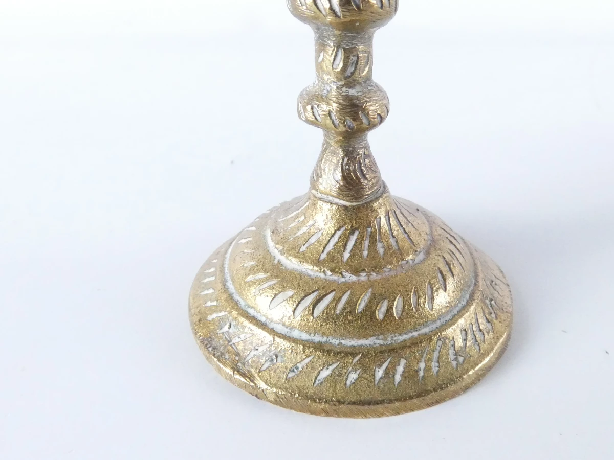 Set van 4 vintage messing vazen in Art Nouveau-stijl - foto 13