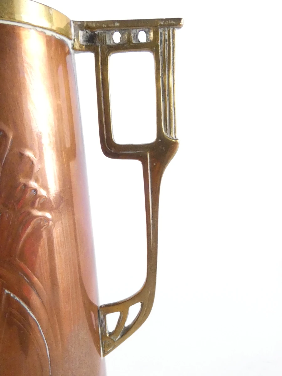 Set van 4 vintage messing vazen in Art Nouveau-stijl - foto 19
