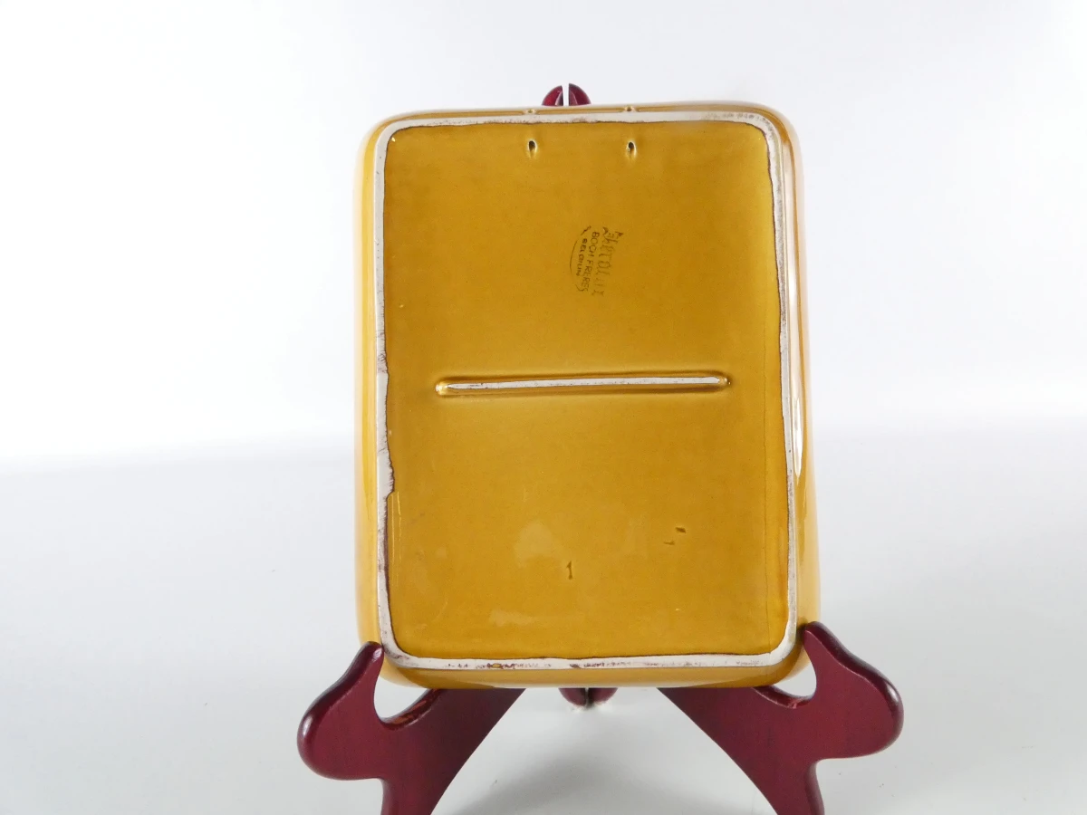 Set vintage keramische wandborden oker/olijf - foto 16