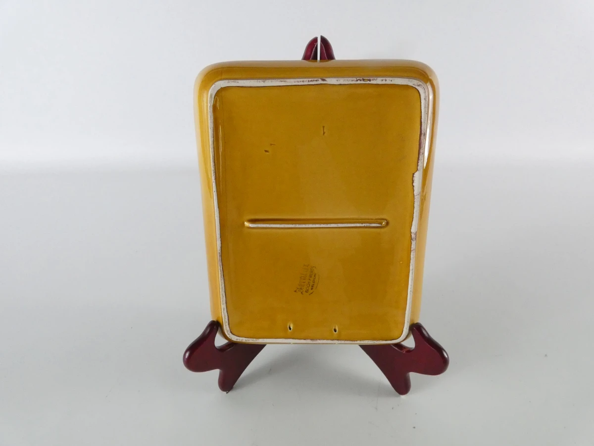 Set vintage keramische wandborden oker/olijf - foto 18