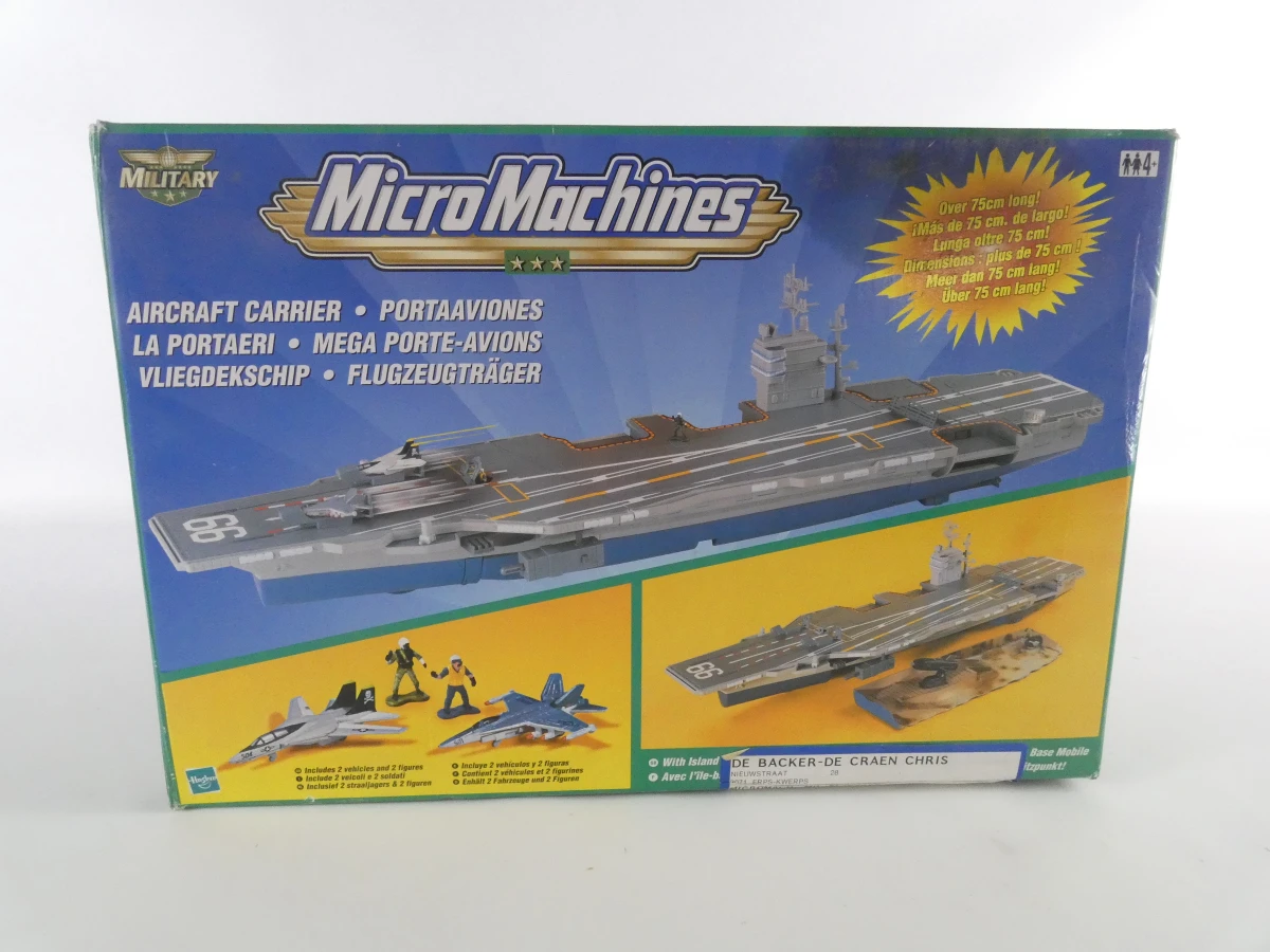 Micro Machines Military Aircraft Carrier 1998 met doos - foto 13