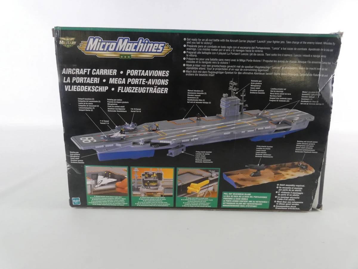 Micro Machines Military Aircraft Carrier 1998 met doos - foto 15