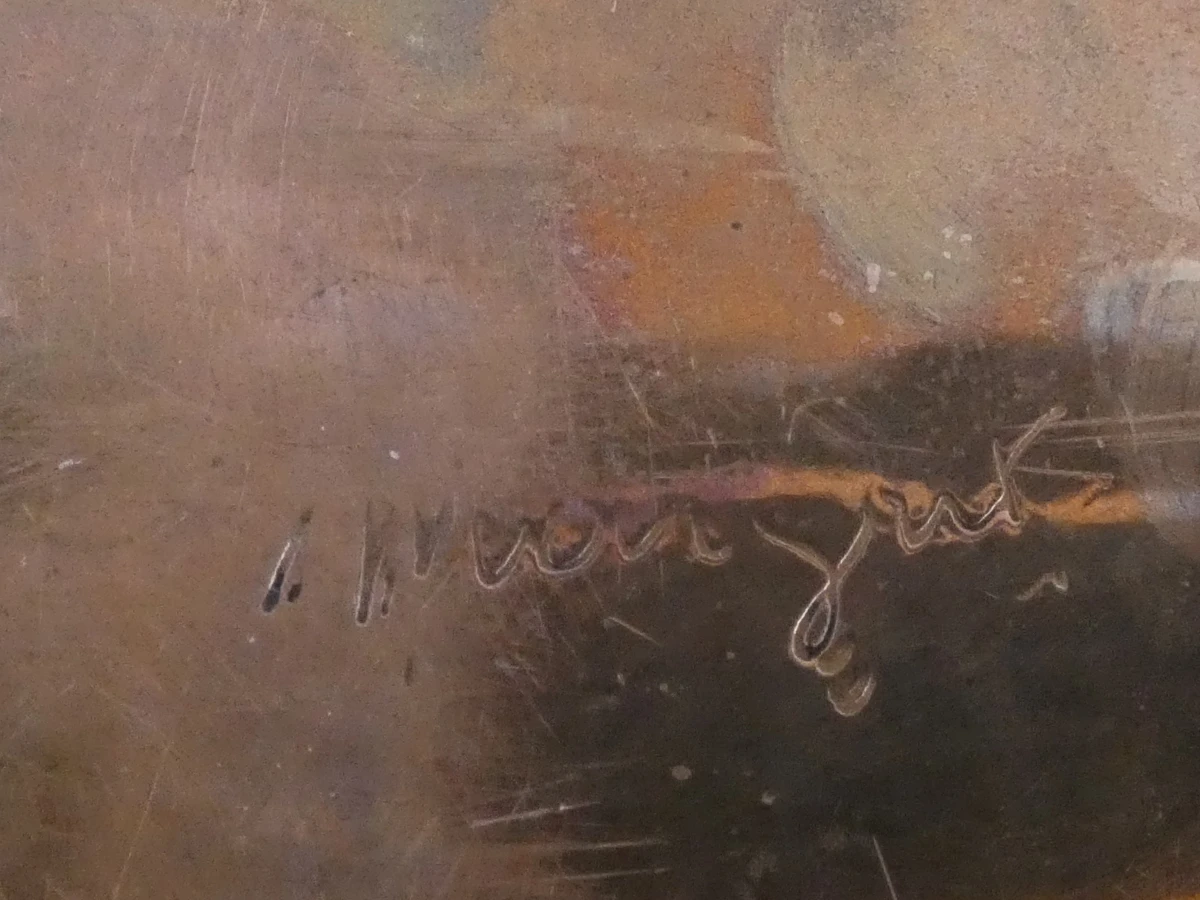 Vintage bronzen pennenbak in Art Deco-stijl - gesigneerd - foto 11