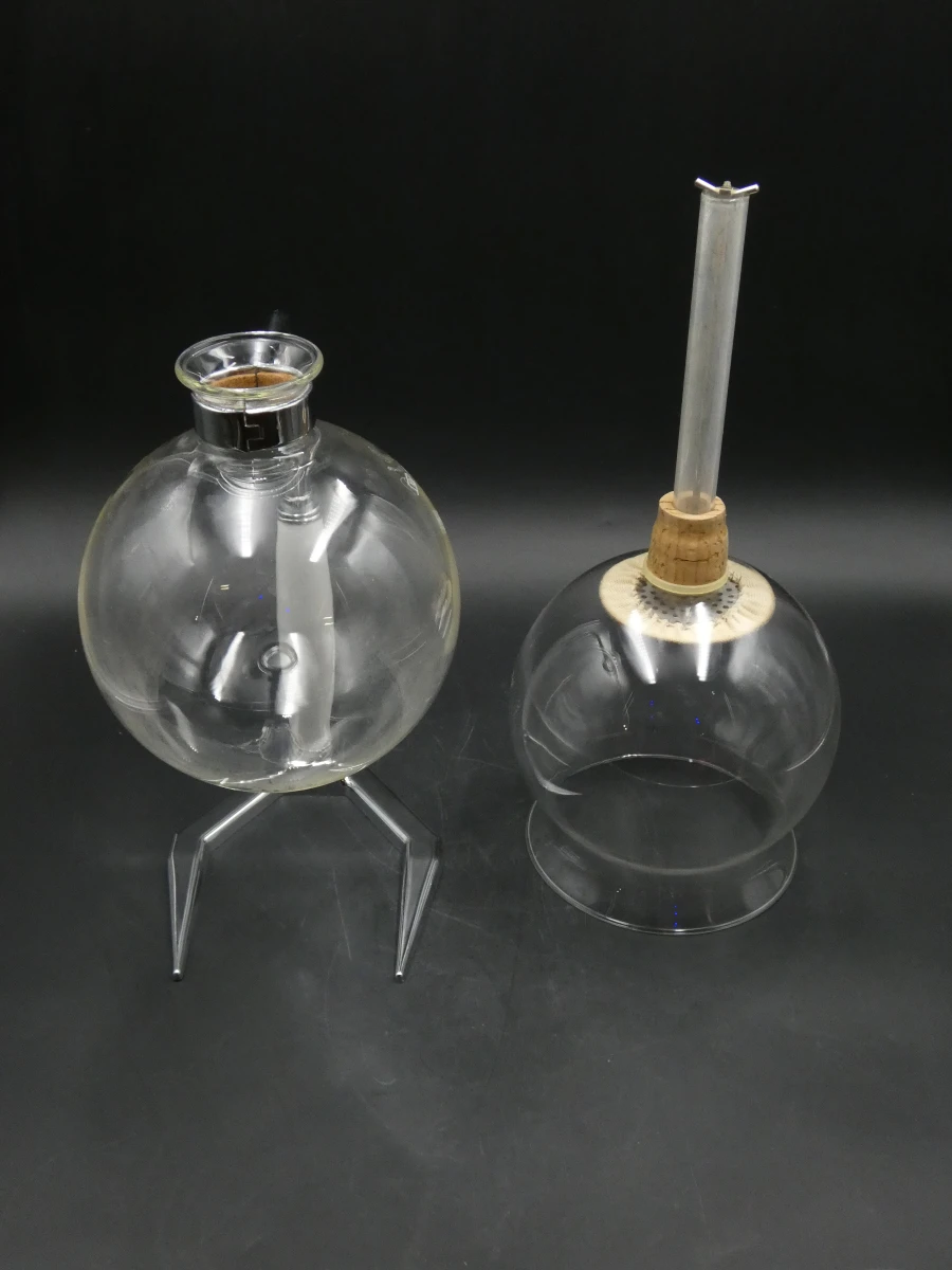 Vintage Hellem glazen koffiezetapparaat met accessoires - foto 2