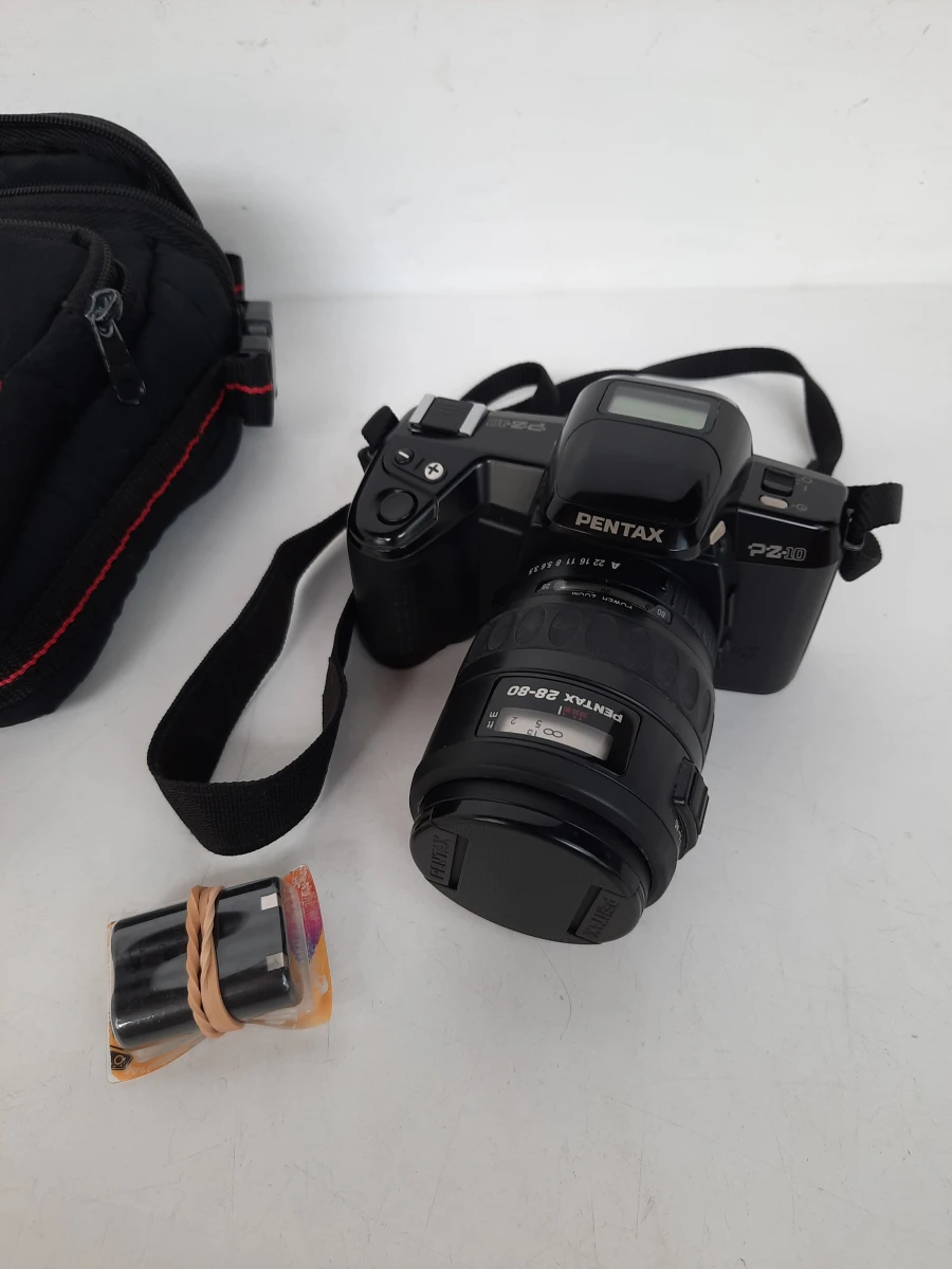 Pentax PZ-10 Spiegelreflexcamera (Analoog) – Met 28-80mm Lens, Tas & Batterij