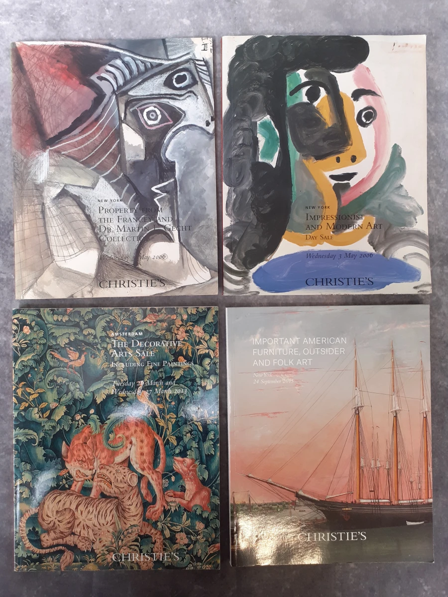 Boek: Set van 4 Christie's kunstcatalogi