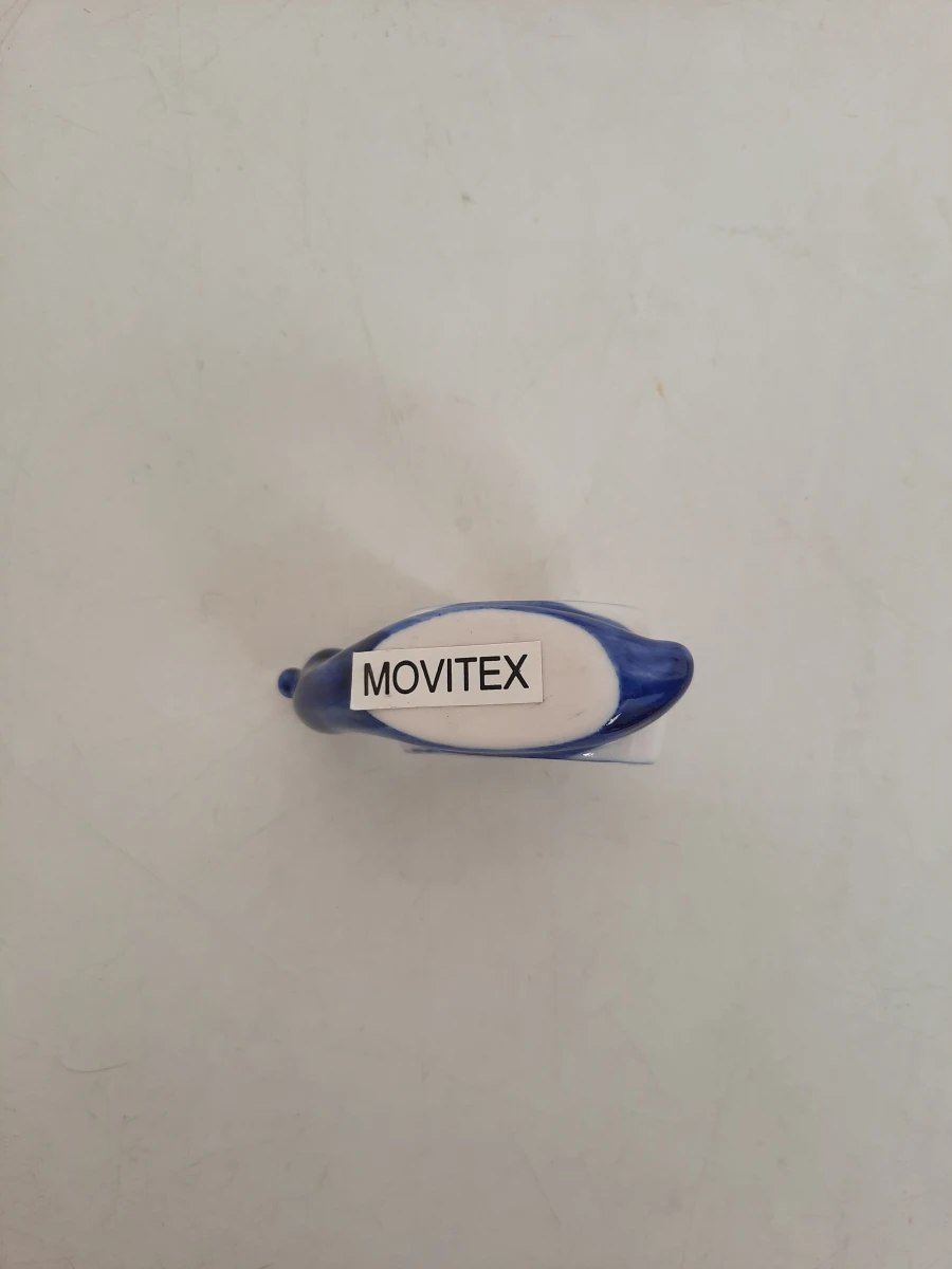Vintage Movitex Keramische Tafelset – 6x Slak Servietring & 6x Vis Bestekleggers