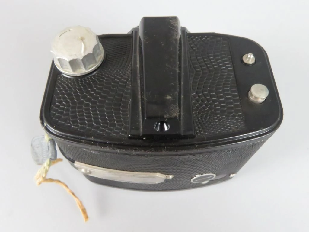 Vintage Agfa Clack boxcamera met apparaattas