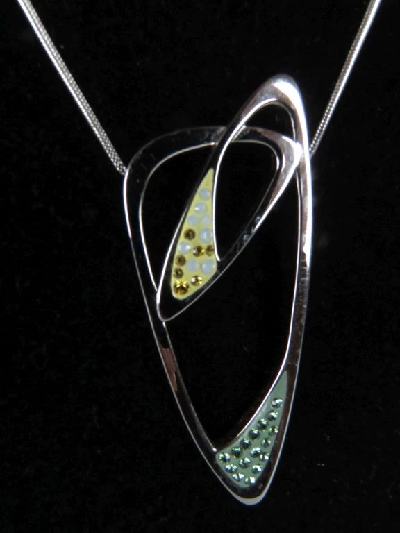Swarovski Halsketting met Modern Abstracte Hanger