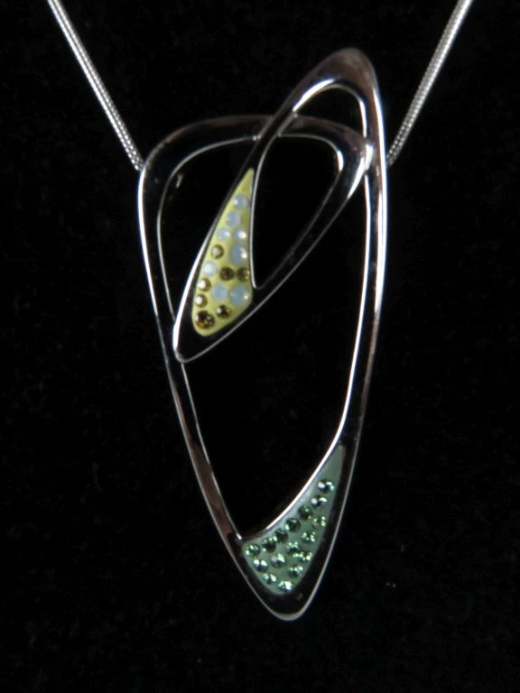 Swarovski Halsketting met Modern Abstracte Hanger