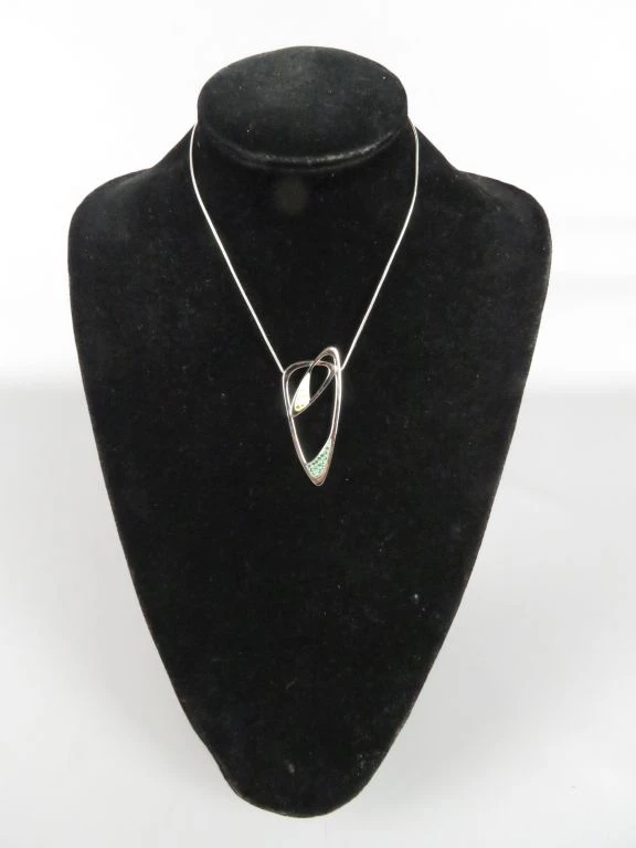 Swarovski Halsketting met Modern Abstracte Hanger