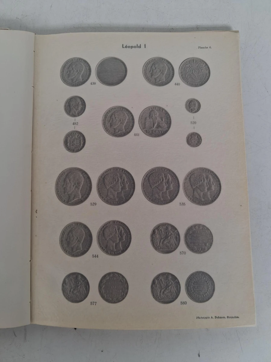 Monnaies et essais monétaires Du Royaume de Belgique et du Congo Belge : planche