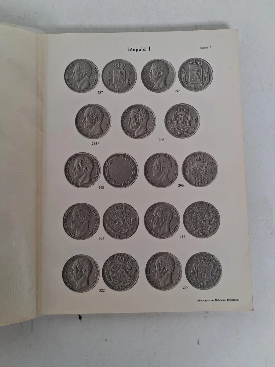 Monnaies et essais monétaires Du Royaume de Belgique et du Congo Belge : planche
