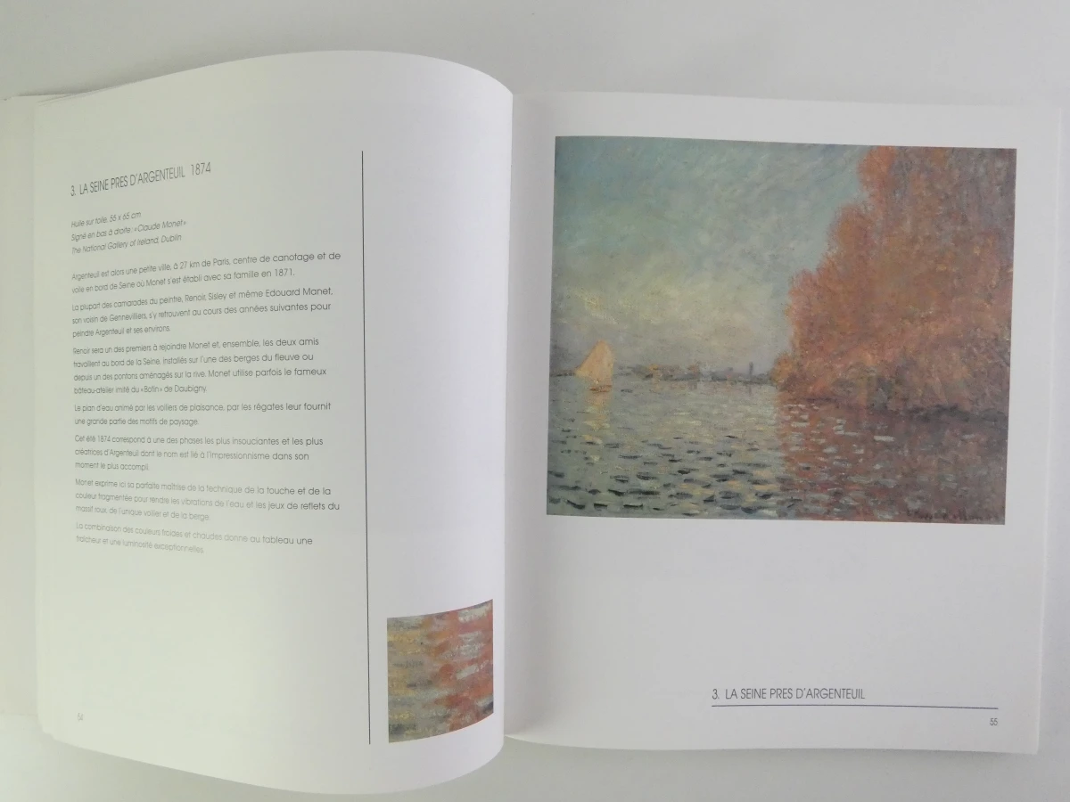 Boek over Claude Monet met kunstwerken