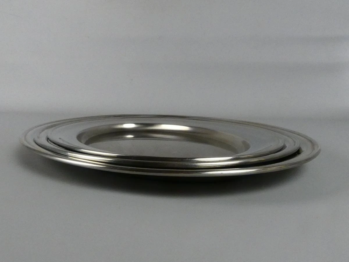 Set van 3 Alessi roestvrijstalen serveerschalen