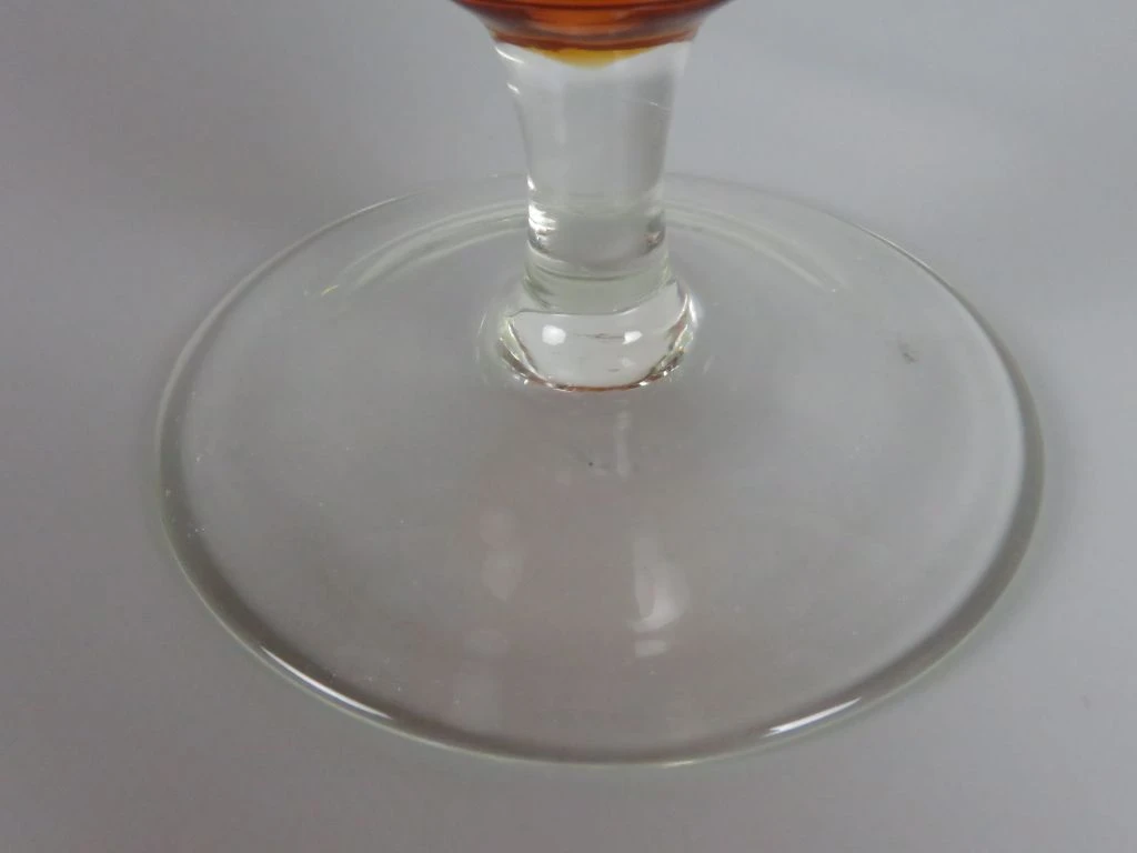 Vintage Opaline Glazen Vaas op Voet