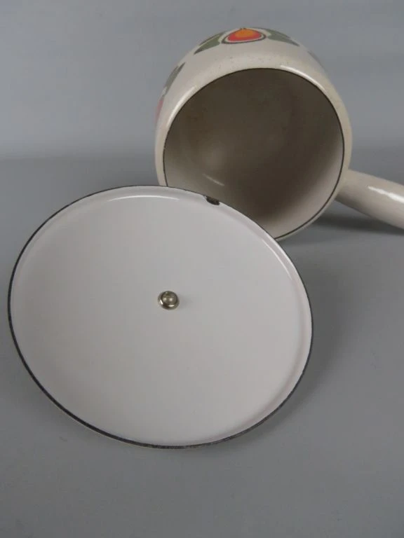 Vintage Fondueservies "Louisiane" met Geëmailleerde Pan