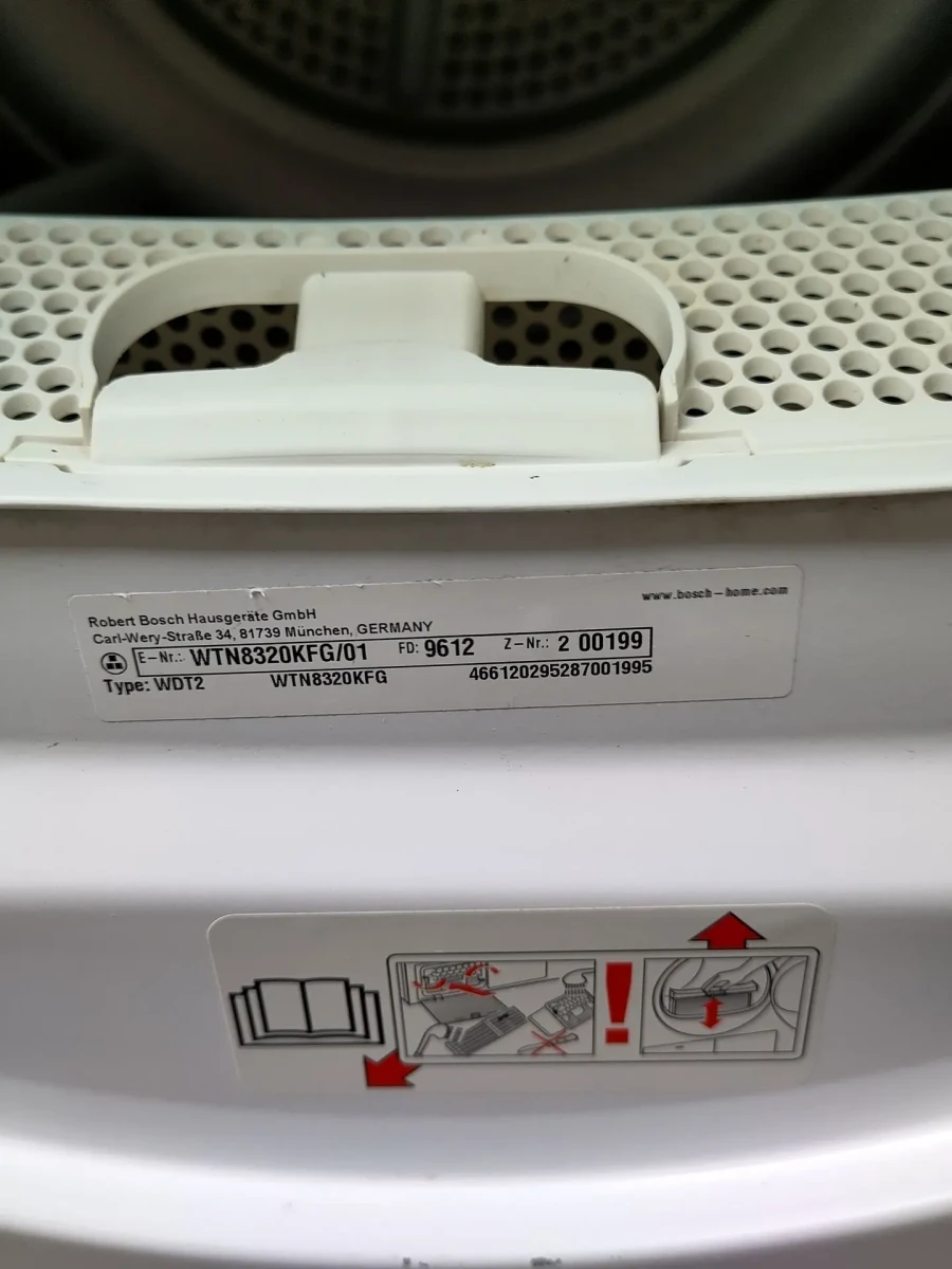 Condensdroogkast - BOSCH - type: WTN8320KFG - foto 5