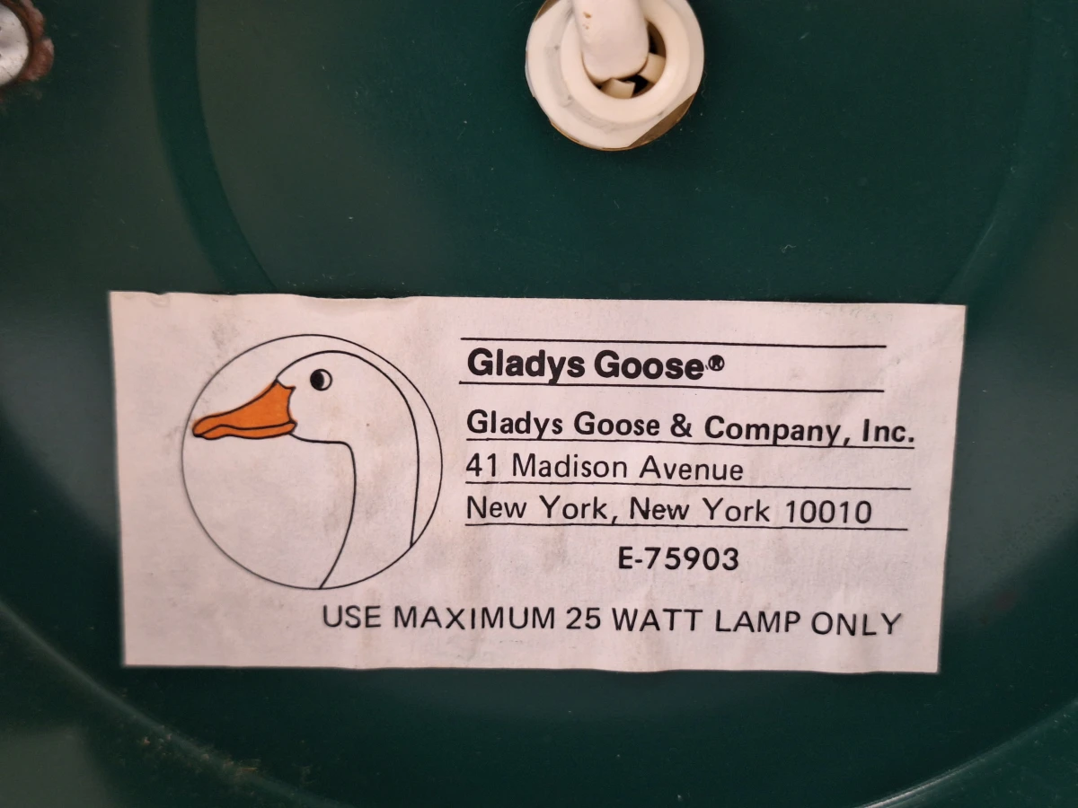 Originele Vintage Gladys Goose ganzenlamp – Iconische Pop-Art designklassieker uit de jaren ’70/'80