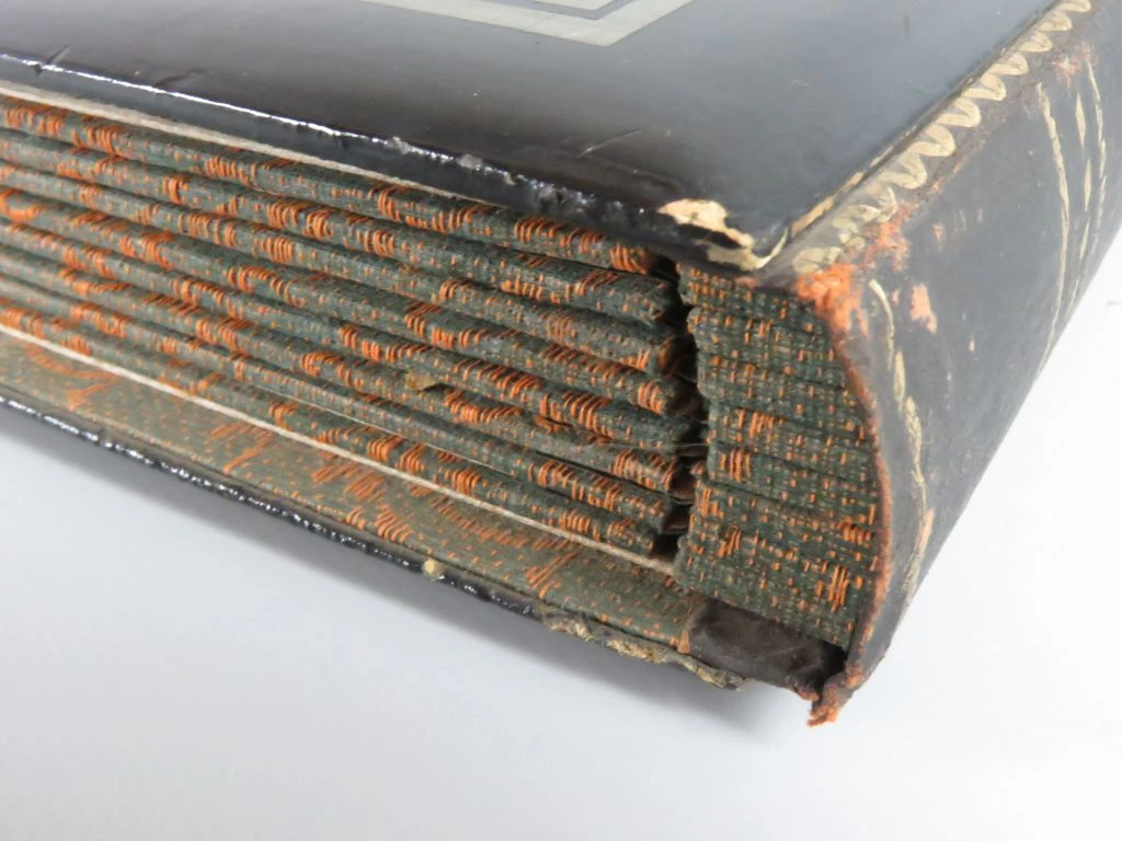 Antiek Japans Lakwerk Fotoalbum met Parelmoer Inleg