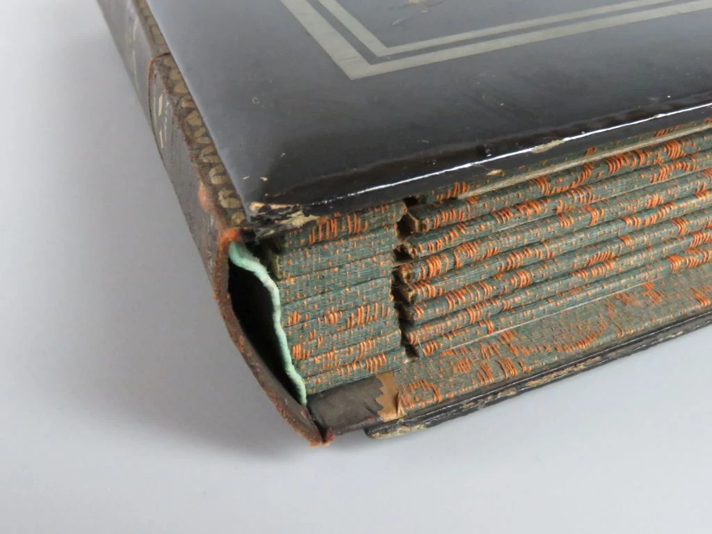 Antiek Japans Lakwerk Fotoalbum met Parelmoer Inleg
